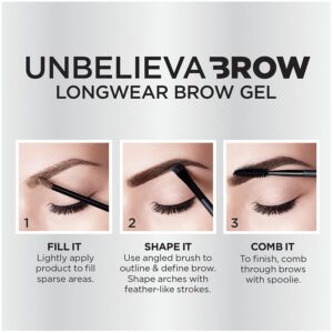 L'Oreal Paris Unbelieva-Brow Longwear Waterproof Tinted Brow Gel, Blonde - Image 9