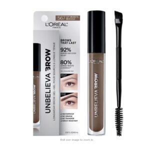 L'Oreal Paris Unbelieva-Brow Longwear Waterproof Tinted Brow Gel, Blonde - Image 30