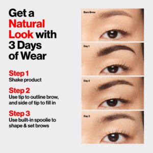 Revlon ColorStay Semi-Permanent Brow Ink Waterproof Eyebrow Enhancer Gel, 352 Soft Brown Ink, 0.09 fl oz. - Image 13