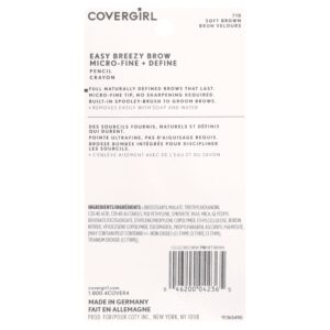 COVERGIRL Easy Breezy Brow Micro-Fine + Define Pencil, 710 Soft Brown, 0.003 oz - Image 7