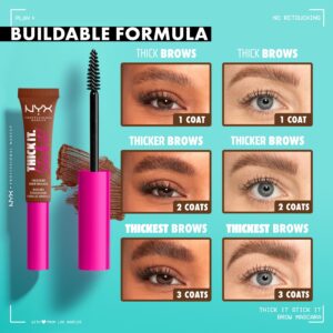 NYX Professional Makeup Thick It Stick It Thickening Brow Gel, Taupe - Image 4