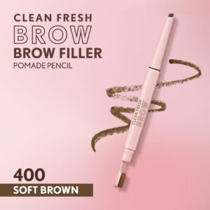 COVERGIRL Clean Fresh Brow Filler Pomade Pencil, Soft Brown 400, .007 oz - Image 2