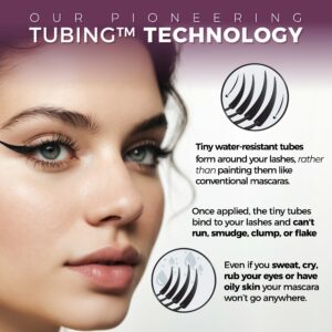 Blinc Amplified Tubing Mascara | Ultra-Longwearing Washable Mascara | Soft-Glam Volumizing, Lengthening and Defining Mascara | Gluten-Free and Cruelty-Free | 9mL / 0.30 Fl. OZ Dark Brown - Image 3