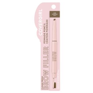 COVERGIRL Clean Fresh Brow Filler Pomade Pencil, Soft Brown 400, .007 oz - Image 20
