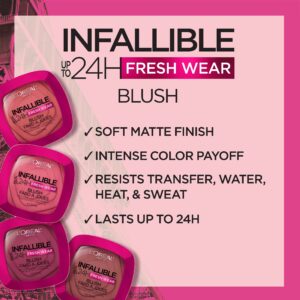 L'Oréal Paris Infallible Blush, Soft Matte Finish, Up to 24H, Confident Pink, 0.31 oz - Image 11