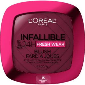 L'Oréal Paris Infallible Blush, Soft Matte Finish, Up to 24H, Confident Pink, 0.31 oz - Image 18