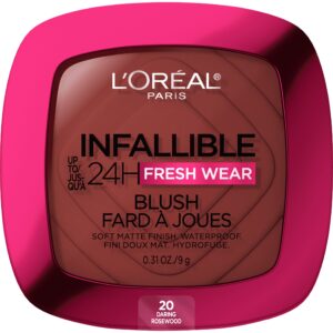 L'Oréal Paris Infallible Blush, Soft Matte Finish, Up to 24H, Confident Pink, 0.31 oz - Image 21