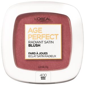 L'Oreal Paris Age Perfect Radiant Satin Blush with Camellia Oil, Peony, 0.31 oz. - Image 10