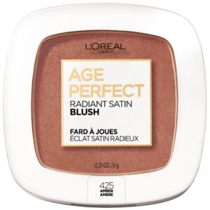 L'Oreal Paris Age Perfect Radiant Satin Blush with Camellia Oil, Peony, 0.31 oz. - Image 39