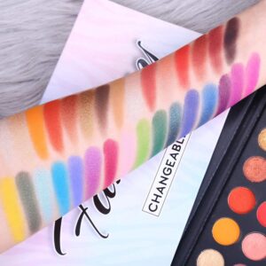 Professional Neutral Eyeshadow Makeup Palette, 40 Pigmented Matte Shimmer Warm Eye Shadows, Naked Nudes Rose Gold Smoky Brown Pressed Powder Pallet Make Up Kit - Image 4