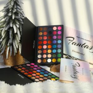 Professional Neutral Eyeshadow Makeup Palette, 40 Pigmented Matte Shimmer Warm Eye Shadows, Naked Nudes Rose Gold Smoky Brown Pressed Powder Pallet Make Up Kit - Image 6