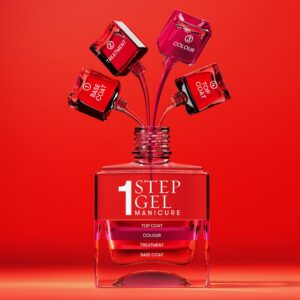 Nails.INC, It's Topless Gel Nail Polish, 4-in-1 Base Coat, Treatment, Color & Top Coat, Olivia, Magenta Creme, 0.47oz - Image 3