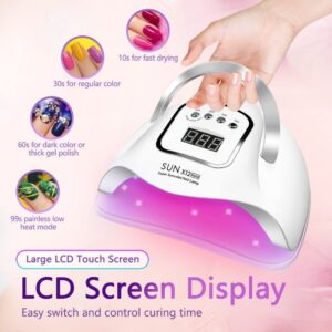 DEISNGB UV LED Nail Lamp, Nail dryer, 280W Fast UV Light for Nails Gel Polish, Professional Curing with 4 Timer Setting Auto Sensor, LED Gel Nail Dryer for Fingernail and Toenail Home Salon Use - Image 3