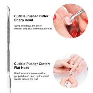 Huauoo 3-Piece Stainless Steel Cuticle Nipper Kit with Full Jaw Nipper, Pusher & Remover, Silver - Image 4