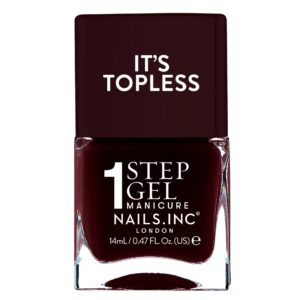 Nails.INC, It's Topless Gel Nail Polish, 4-in-1 Base Coat, Treatment, Color & Top Coat, Olivia, Magenta Creme, 0.47oz - Image 135
