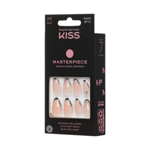 KISS Masterpiece, Press On Nails, Perfection, Black, Medium Almond, 30 Count - Image 5