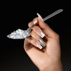 KISS Classy Nails, Press-On Nails, Stay Modish, White, Long Square, 30 Count - Image 3