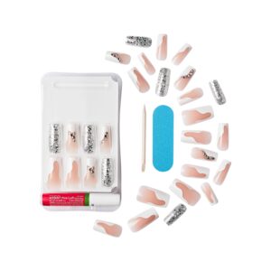 KISS Classy Nails, Press-On Nails, Stay Modish, White, Long Square, 30 Count - Image 4