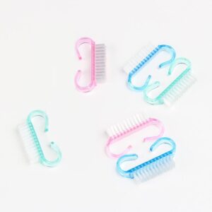 Cleaner Finger Nail Scrub Brush Nail Hand Scrubbing Cleaning Brush Plastic Handle NailTransparent Handle Nail Brush Nail Brushes - Image 5