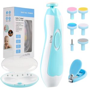 Silensys Baby Nail Trimmer, Electric Baby Nail Clippers, 6 in 1 Baby Nail File Nail File Baby Grooming Kit for Newborn Toddler or Adults, Blue - Image 3