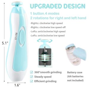 Silensys Baby Nail Trimmer, Electric Baby Nail Clippers, 6 in 1 Baby Nail File Nail File Baby Grooming Kit for Newborn Toddler or Adults, Blue - Image 4