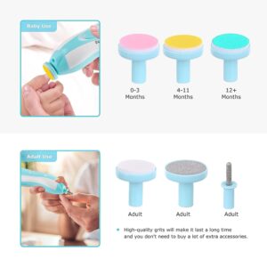 Silensys Baby Nail Trimmer, Electric Baby Nail Clippers, 6 in 1 Baby Nail File Nail File Baby Grooming Kit for Newborn Toddler or Adults, Blue - Image 5