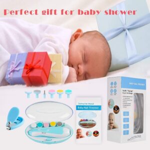 Silensys Baby Nail Trimmer, Electric Baby Nail Clippers, 6 in 1 Baby Nail File Nail File Baby Grooming Kit for Newborn Toddler or Adults, Blue - Image 8
