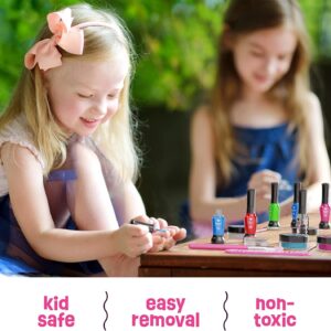 Pretty Me Nail Art Studio for Girls - Nail Polish Kit for Kids Ages 7-12 Years Old - Girl Gifts Ideas - Girls Nails Gift Set - Cool Girly Stuff - Polish, Pens, Glitter, Stickers, Gems, Filer - Image 3