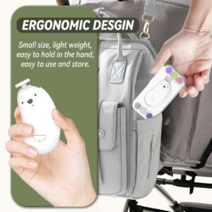 JUUTREN Baby Nail Clippers, Electric Nail Trimmer with LED Light, Gentle Baby Nail File Grooming Kit with 6 Replacement Heads & Storage Case for Infant Toddler or Adults Toes Fingernails Care - Image 4