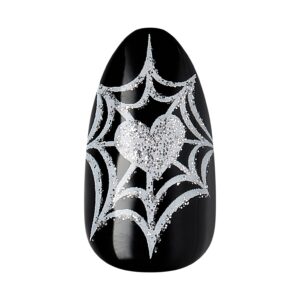 KISS imPRESS Press-On Manicure Halloween, Black, Medium Length, Almond Shape, 'Jump Scare', 33 Ct. - Image 5