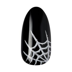 KISS imPRESS Press-On Manicure Halloween, Black, Medium Length, Almond Shape, 'Jump Scare', 33 Ct. - Image 6
