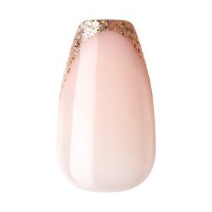 KISS imPRESS 'Playback' Press-On Nails, Gold, Medium Length, Coffin Shape, 33 Ct. - Image 4