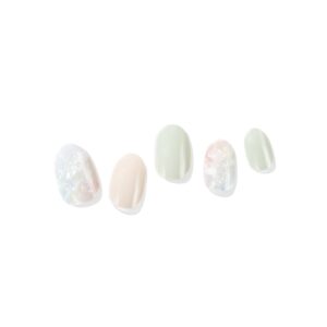 Dashing Diva Glaze LED Semi-Cured Gel Nail Strips, Emerald Marble, 32 Count - Image 4