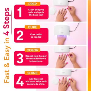 SUNUV UV Nail Lamp, SUN9C LED Gel Nail Dryer with Sensor, 2 Timers, and UV Light, Ideal Gift for Women and Girls, Pink - Image 8
