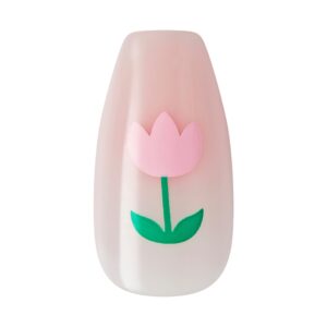 KISS Voguish Fantasy Press on Nails, Daystar, Pink, Medium Coffin, 28 Count - Image 5