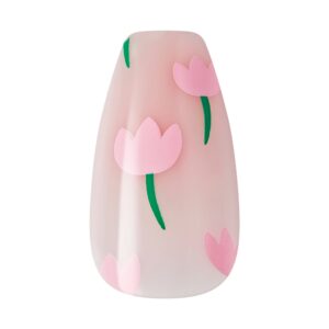 KISS Voguish Fantasy Press on Nails, Daystar, Pink, Medium Coffin, 28 Count - Image 6