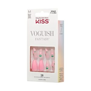 KISS Voguish Fantasy Press on Nails, Daystar, Pink, Medium Coffin, 28 Count - Image 8