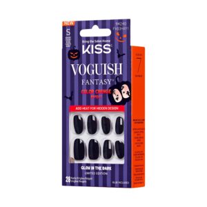 KISS Voguish Fantasy Halloween Press-On Nails, Black, Short Oval, 31 Ct. - Image 6
