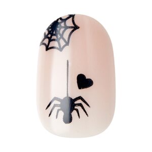 KISS Voguish Fantasy Halloween Press-On Nails, Black, Short Oval, 31 Ct. - Image 9