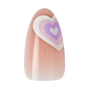 KISS Salon Designs Press on Nails, All 4 Me, Beige, Medium Almond, 24 Count - Image 4
