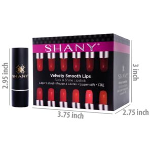 SHANY Slick & Shine Multi-Colored Lipstick Set - 12 Matte Lip Colors Long Lasting & Moisturizing Lip Shades In A Premium Packaging Gift Box with Vitamin E and Aloe Vera. - Image 4
