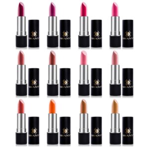 SHANY Slick & Shine Multi-Colored Lipstick Set - 12 Matte Lip Colors Long Lasting & Moisturizing Lip Shades In A Premium Packaging Gift Box with Vitamin E and Aloe Vera. - Image 7