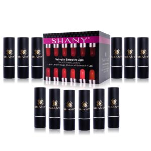 SHANY Slick & Shine Multi-Colored Lipstick Set - 12 Matte Lip Colors Long Lasting & Moisturizing Lip Shades In A Premium Packaging Gift Box with Vitamin E and Aloe Vera. - Image 8