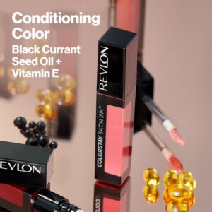 Revlon ColorStay Satin Ink Crown Jewels Long Lasting Lipstick with Vitamin E, 035 Reigning Red, 0.17 fl oz. - Image 5