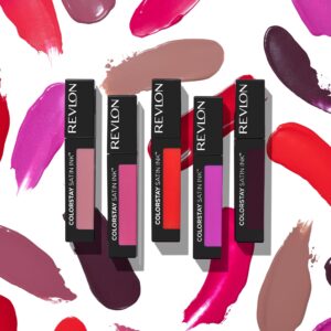 Revlon ColorStay Satin Ink Crown Jewels Long Lasting Lipstick with Vitamin E, 035 Reigning Red, 0.17 fl oz. - Image 10