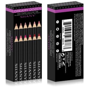 SHANY Dreamy Dozen Matte Lip Liner Set Vegan - Long-Lasting Professional Velvet Cruelty-Free Lipstick Pencils Pens in Varying Shades - Pack of 12 - Image 6