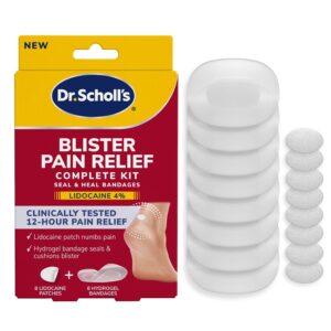 Dr. Scholl's Blister Pain Relief Complete Kit with Lidocaine, 8 Count - Image 1