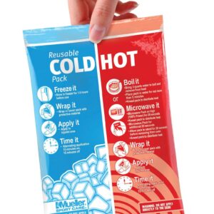 Mueller Elastic Cold/Hot Wrap, Black, Includes 6" x 9" Reusable Cold/Hot Pack - Image 3