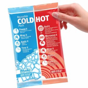 Mueller Elastic Cold/Hot Wrap, Black, Includes 6" x 9" Reusable Cold/Hot Pack - Image 4