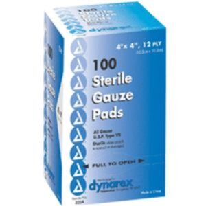 Dynarex Sterile Gauze Pads 4 Inches x 4 Inches, 100 Each - Image 2